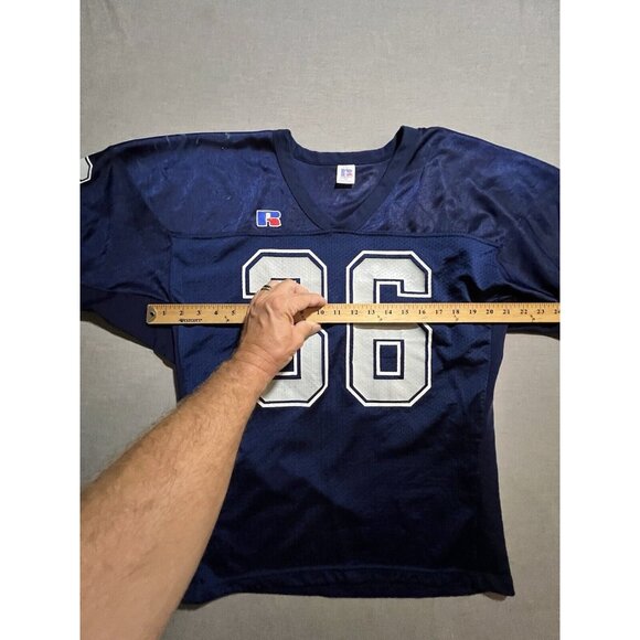 Vintage Russell Athletic '90s Penn State Mesh Football Jersey XL Blue USA - Picture 13 of 16